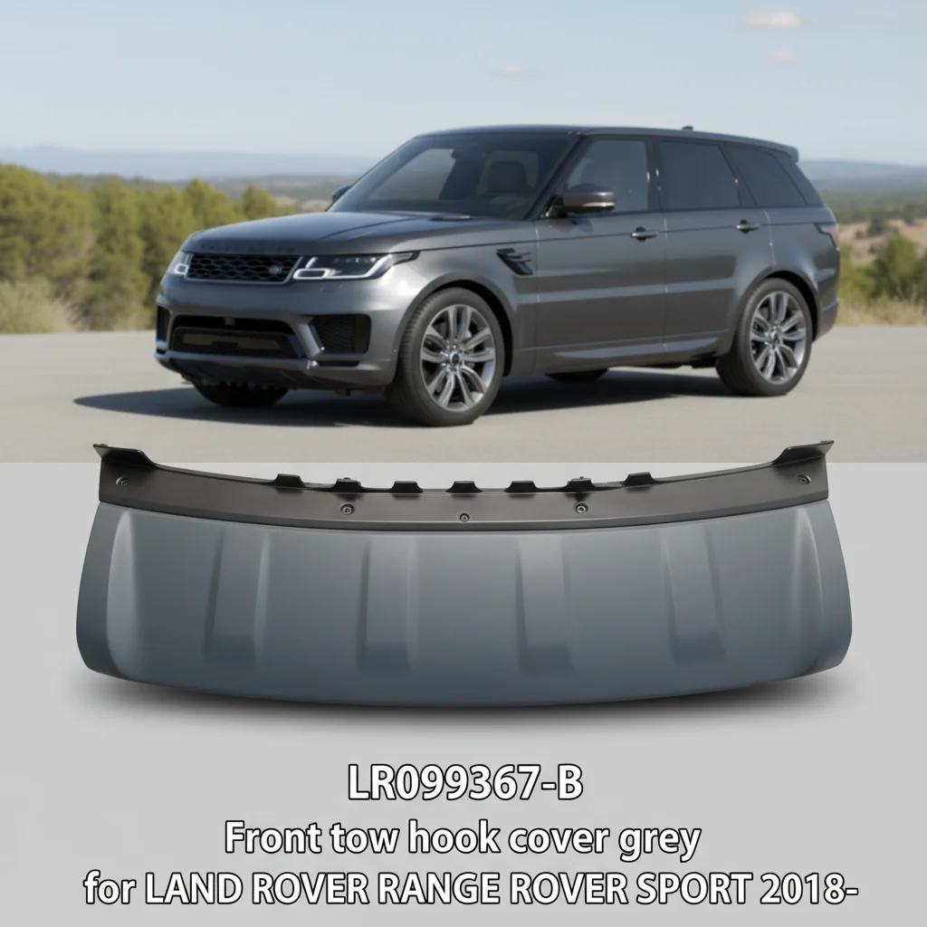 LR099367-B Direct Fit Front Tow Hook Cover Grey Bumper for LAND ROVER RANGE ROVER SPORT 2018-