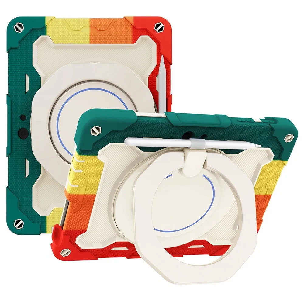 Étui antichoc pour Microsoft Surface Go 3/2/1 avec support pivotant 360°, coque rigide bicouche en PC et protection souple en silicone