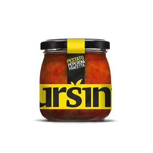 Italian PESTO WITH RED PEPPERS and BACON for Red Wine, Finger Food and Canape