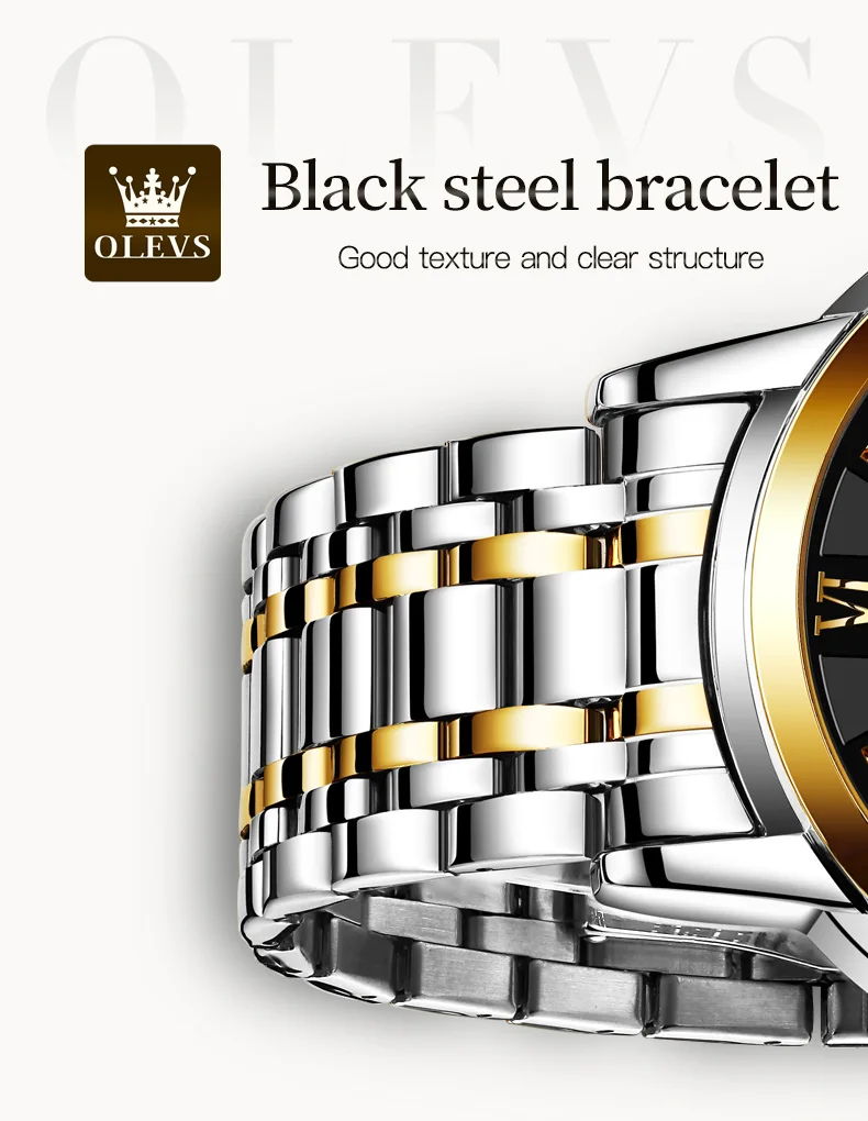 OLEVS 9901 Men's Automatic Mechanical Movement Watches Waterproof Luminous Diamond Design Luxury Brand Business Wrist Watch