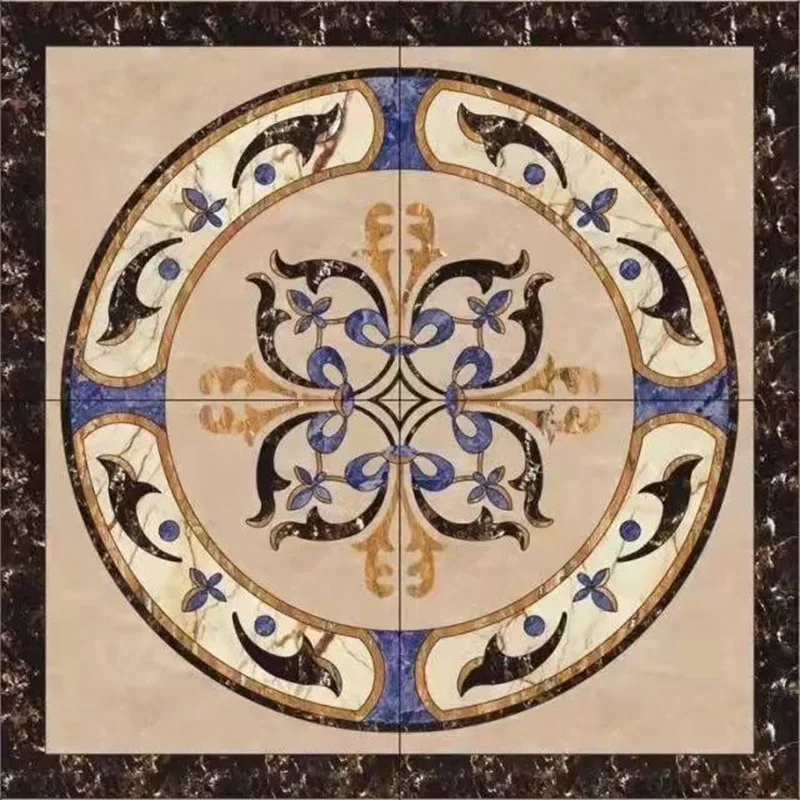 product natural marble mosaic art marble inlay flooring design waterjet medallion mosaic pattern273-2