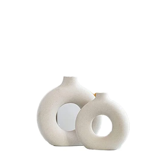 Nordic Rustic Modern Ceramic Flower Vases Minimalist Tabletop Decor Wholesale for Home or As Gift Sets Porcelain Vases
