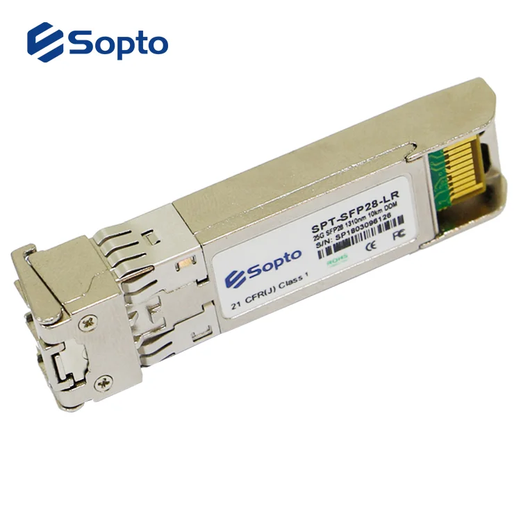 Sopto SFP28 LR Optical Transceiver 25G 1310nm 10km Duplex LC Interface Compatible 25Gbs SFP Module