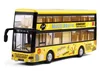 autobús de dos pisos amarillo