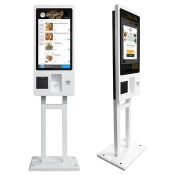 NFC POS terminal full hd lcd display restaurant food order self service 24inch payment kiosk self ordering kiosk