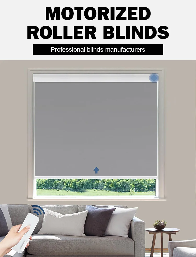 Remote Control Window Film Qingying Motorized Electric Remote Control Window Wifi Smart Blinds ...