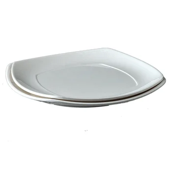Factory wholesale Restaurant Dinnerware Serving 10 Inch White Square Melamine Plate