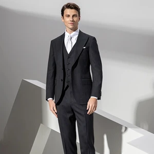 HARCHOY New Fashion Single Breasted Best Man Suit Plus Size Business Casual Men's Blazers With Button Closure For Wedding