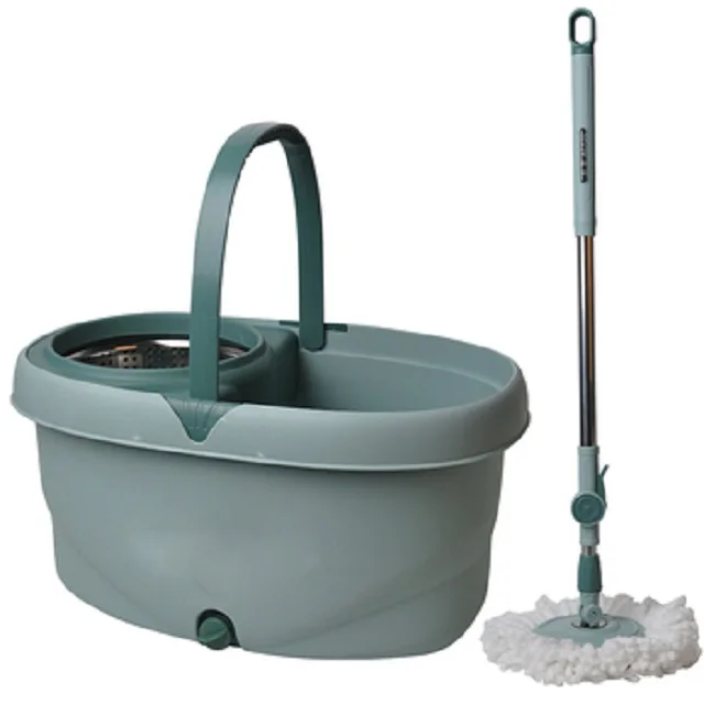 Customizable 360 Degree Removable Easy Replace Aluminum rotating Mop Set Steel Wholesale Magic Handle Circular Head Bedroom