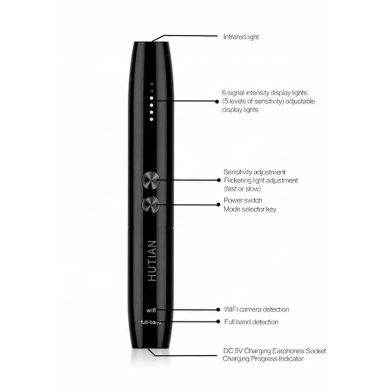 Portable Pen Style WT09 GPS Signal Lens RF Tracker Mini Hidden Camera Signal Detector Finder Anti Spy Bug Detector