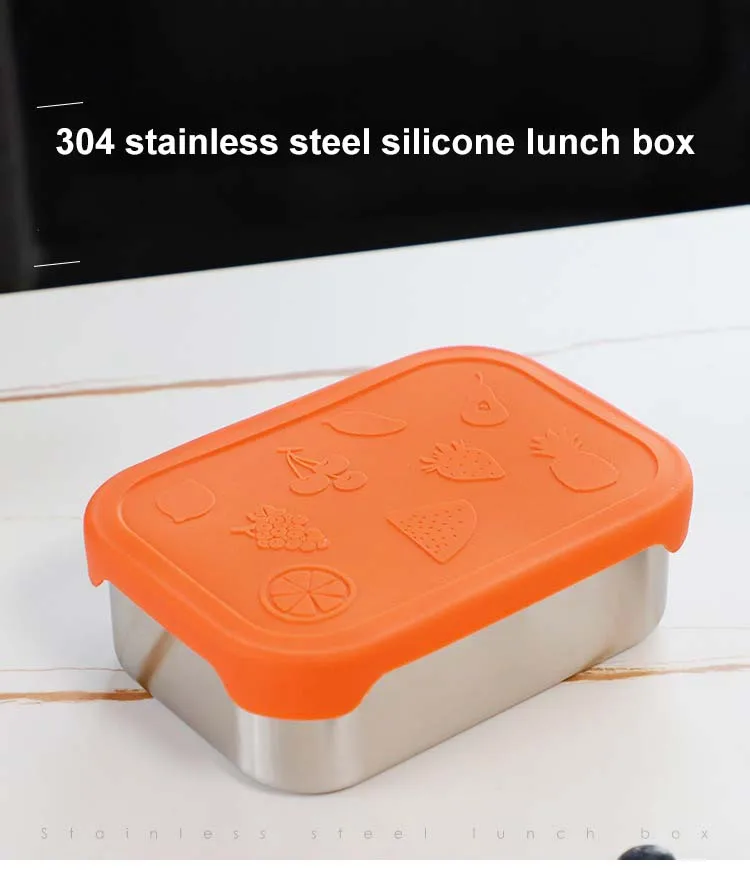 FDA BPA-Free Stainless Steel Airtight Food Storage Container Safe Heated Lunch Box School Camping