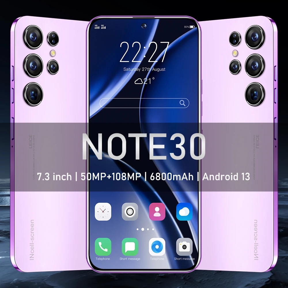 2023 Note30 Ultra Redmi Note 10 Pro Max Back Cover Unlocked Global Version Cell Mobile Phones