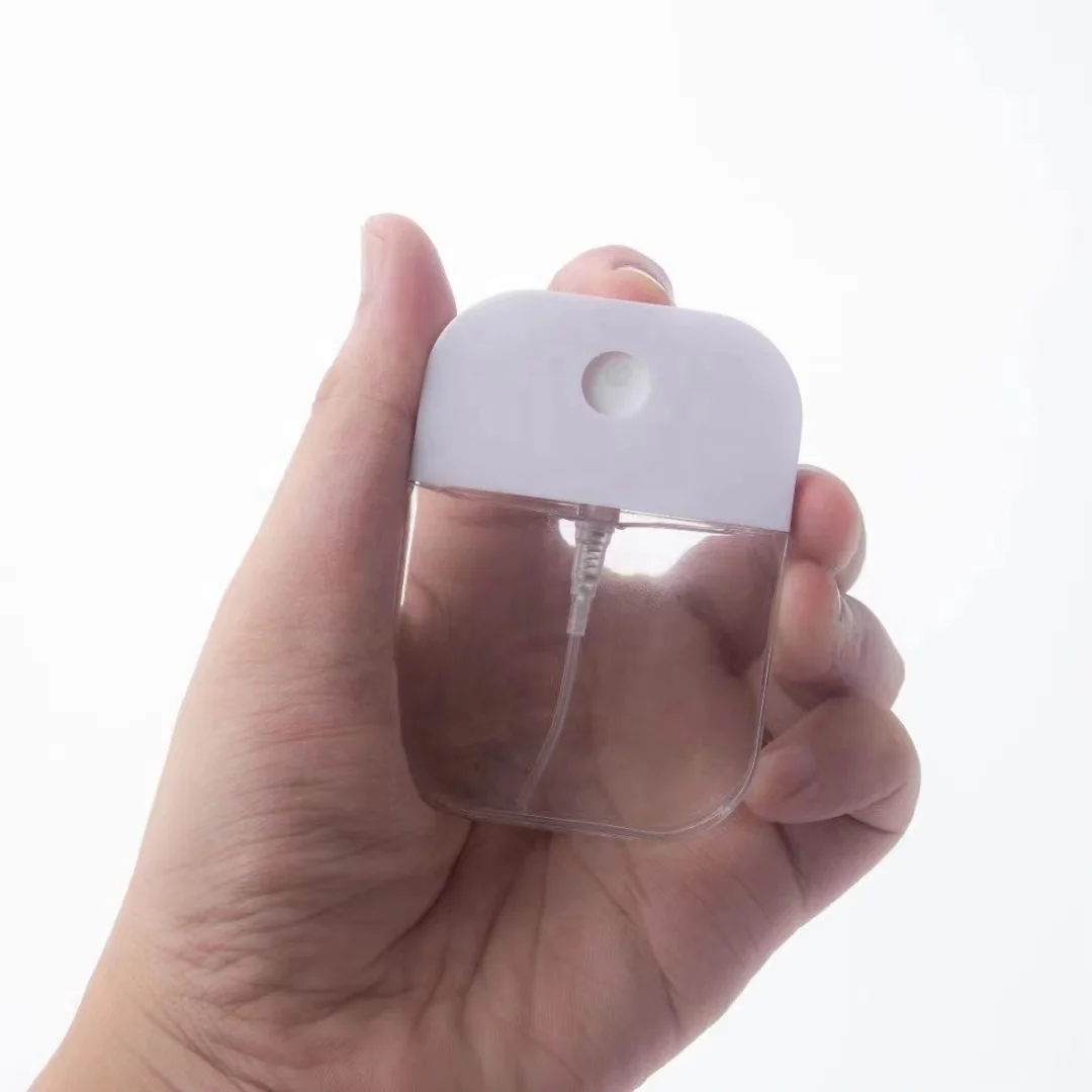 New Design Mini 38ml 50ml for Clear Plastic Matte White Empty Alcohol Credit Card Spray Bottle Hand Sanitizer and Shampoo Use