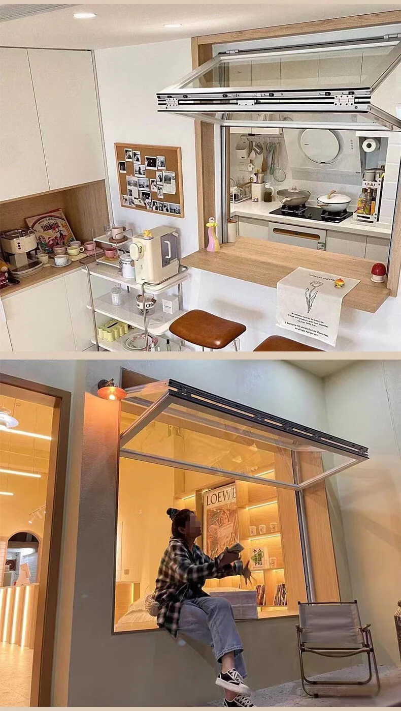 Foldable Sliding Windows With Locking Handle