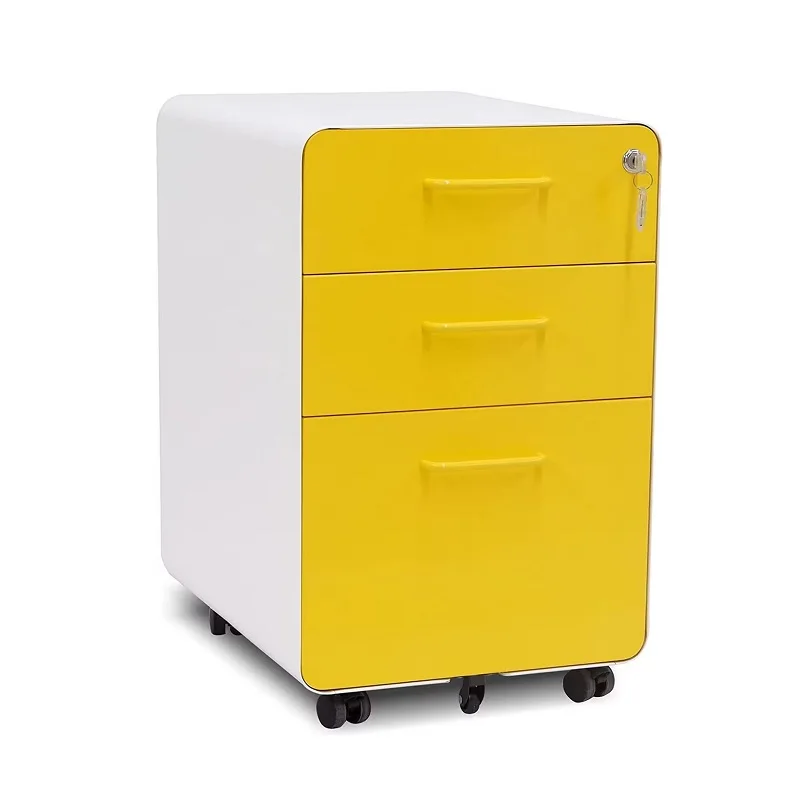 3 Drawer Mobile Cabinet Steel Mobile File Cabinet