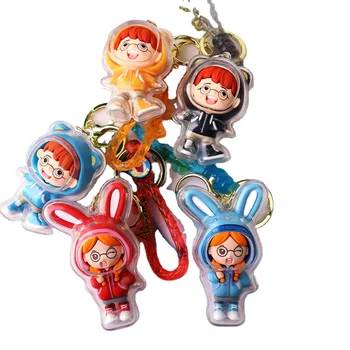 Manufacturers of soft rubber doll key chain backpack pendant car bag hanging decoration 3d pvc creative key chain