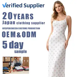 Sexy Elegant Women Lace Satin Spaghetti Strap Nightdress with Front Logo Lightweight Sleepwear for Summer