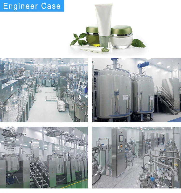 100L Vacuum Emulsifying Homogenizing Mixing Machine Steam or Electrical Heating with Oil and Water Pot