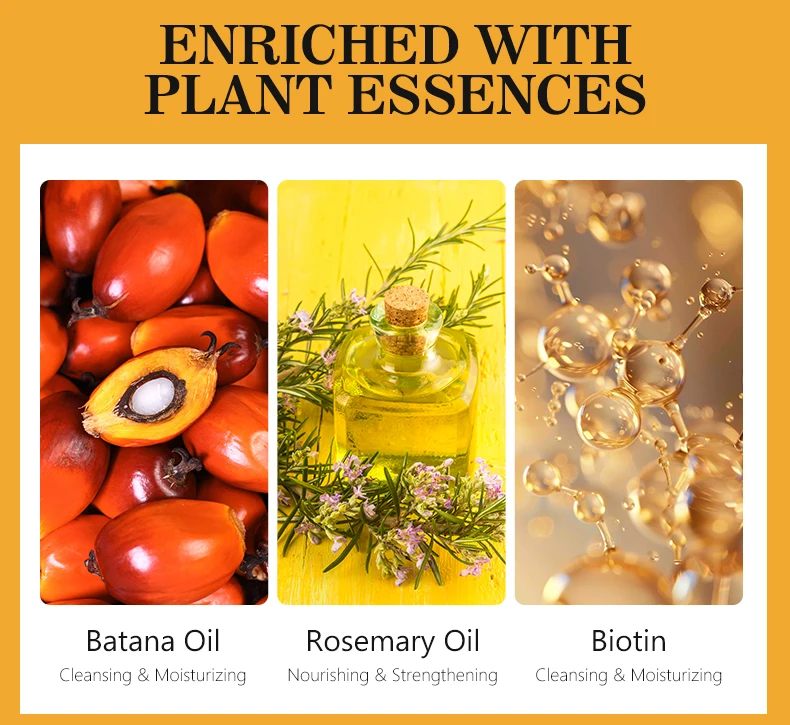 Natural Batana Oil Shampoo Biotin Hair Grease Scalp Cleaning Shampoo Nourishing Healthy Hair Products