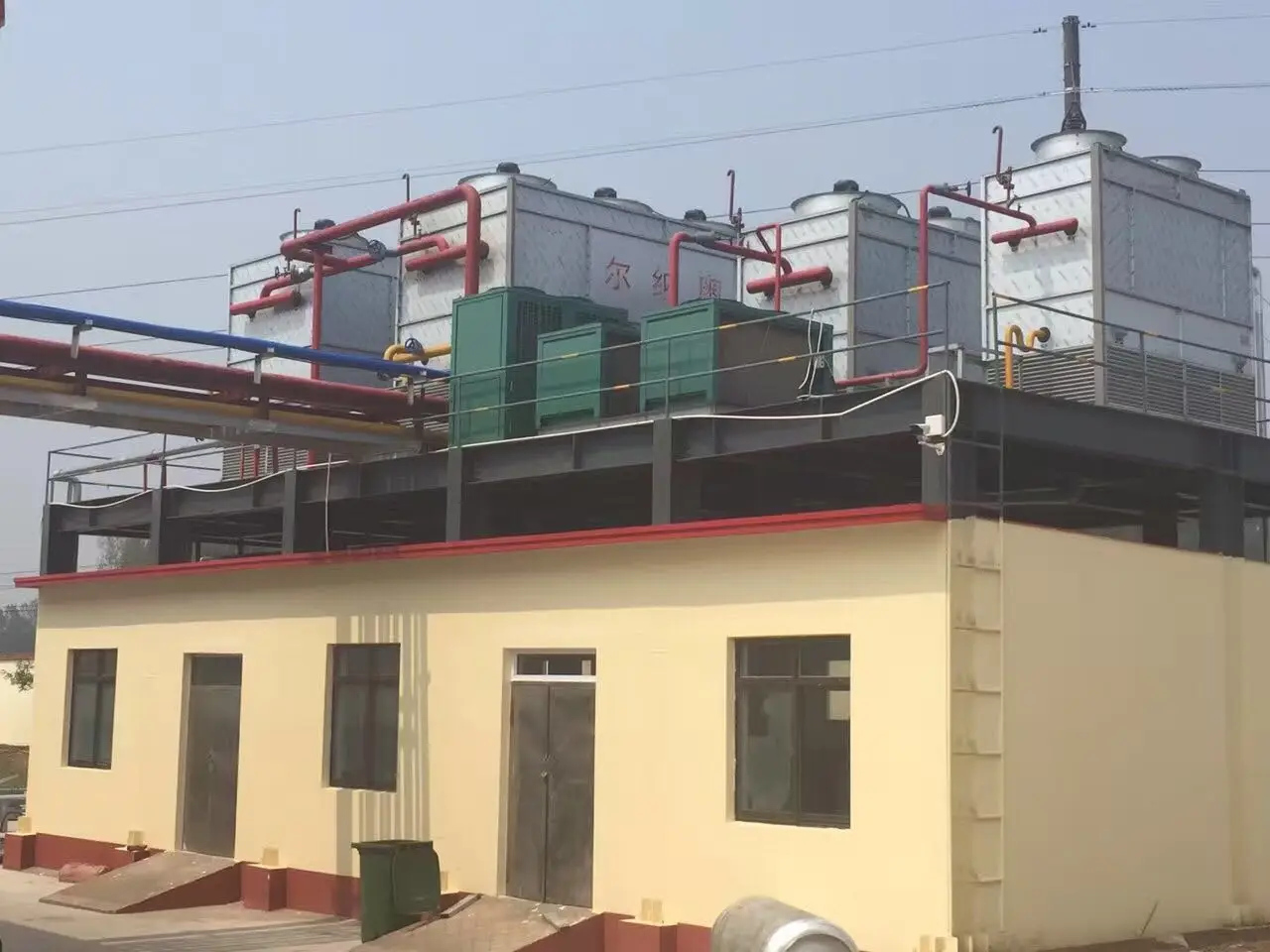 Industrial evaporative condensers for refrigeration systems and cold storage facilities