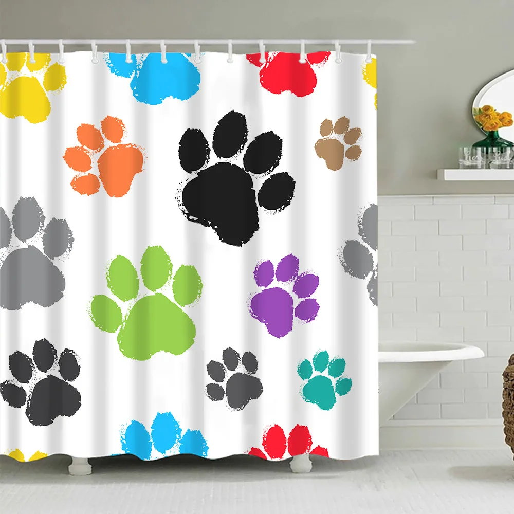 Wholesale Cat Claw Print Modern Shower Curtain,Waterproof Bathroom