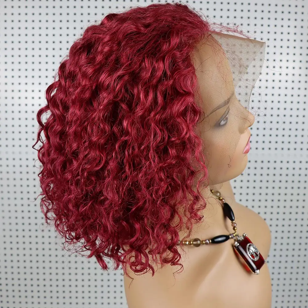 Lange Gewellte Perücke In Burgunderrot – 66 Cm, Lace Front, Ohne Klebstoff, Für Alltag & Cosplay