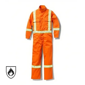 Hot Sale High Visibility FRC Fire Proof Welder Fireproof Custom Orange Protection Cotton Hi Vis Coverall