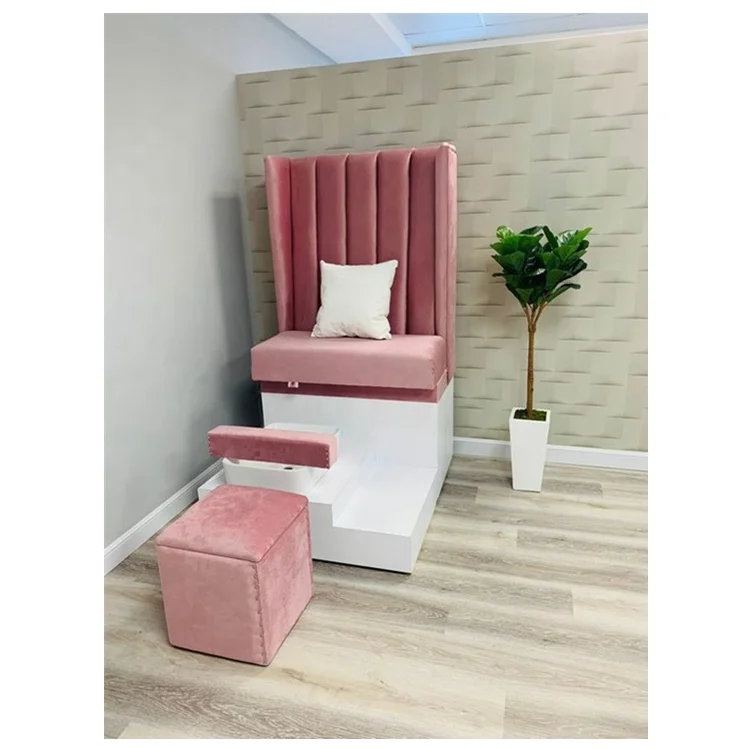 Luxury Manicure Chair Nail Salon Furniture Pink Pedicure Chair With