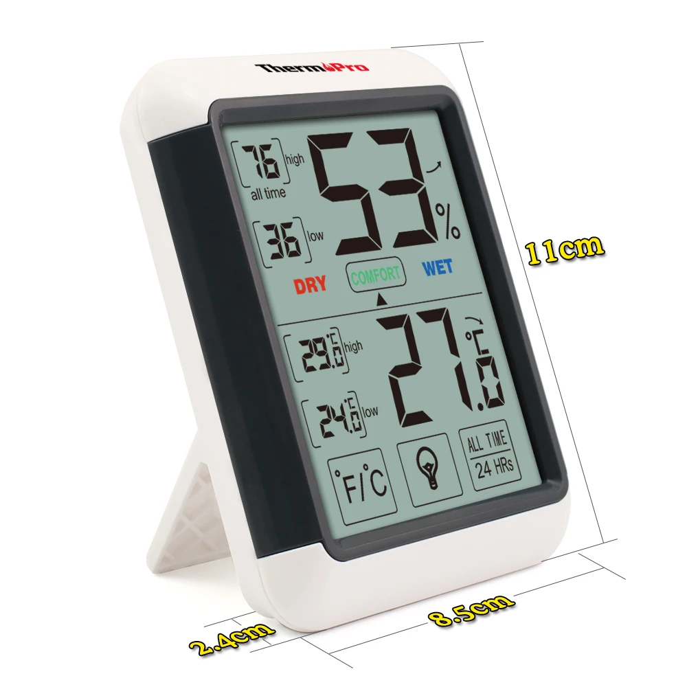 ThermoPro TP55 Digital Thermometer and Hygrometer With Temperature Gauge Humidity Sensor