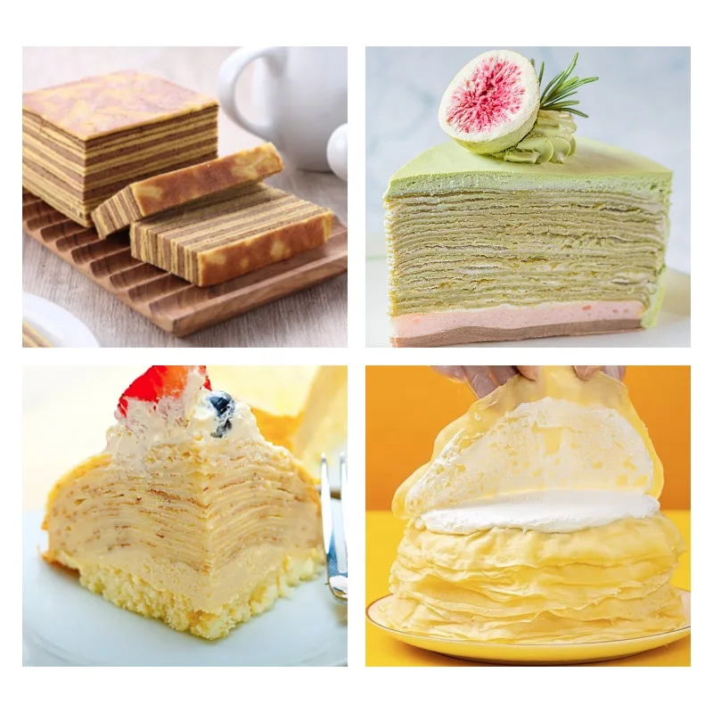 Durian Crepe Make Pour Crepe Commercial Melaleuca Cake Crust Duck Pancake Machine a De Crepe Automatique
