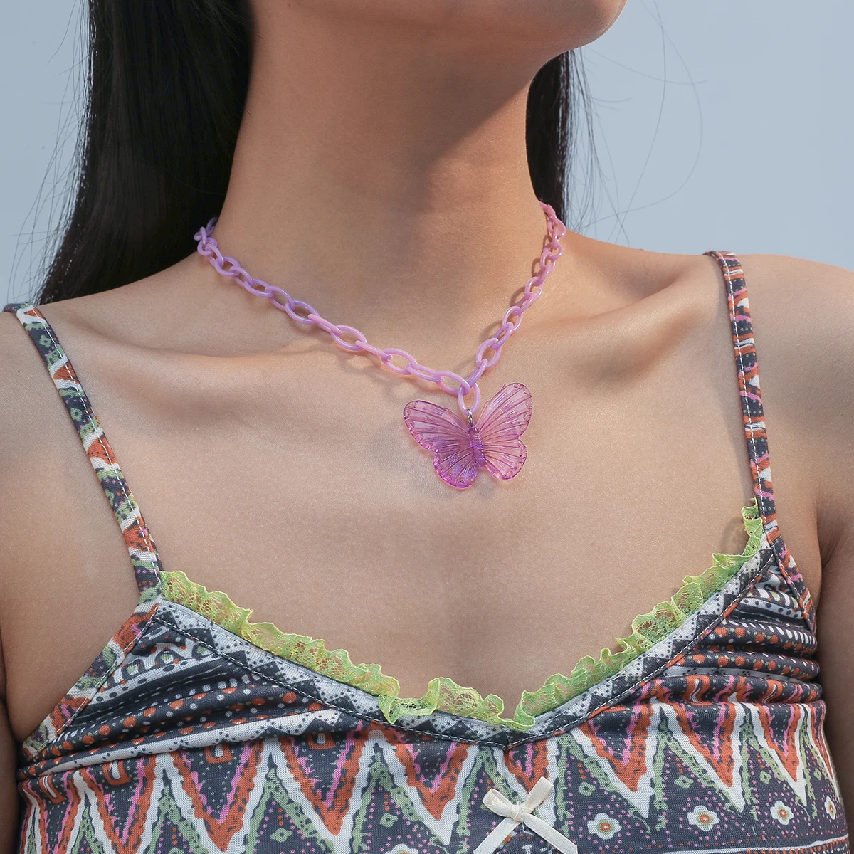 thick butterfly necklace