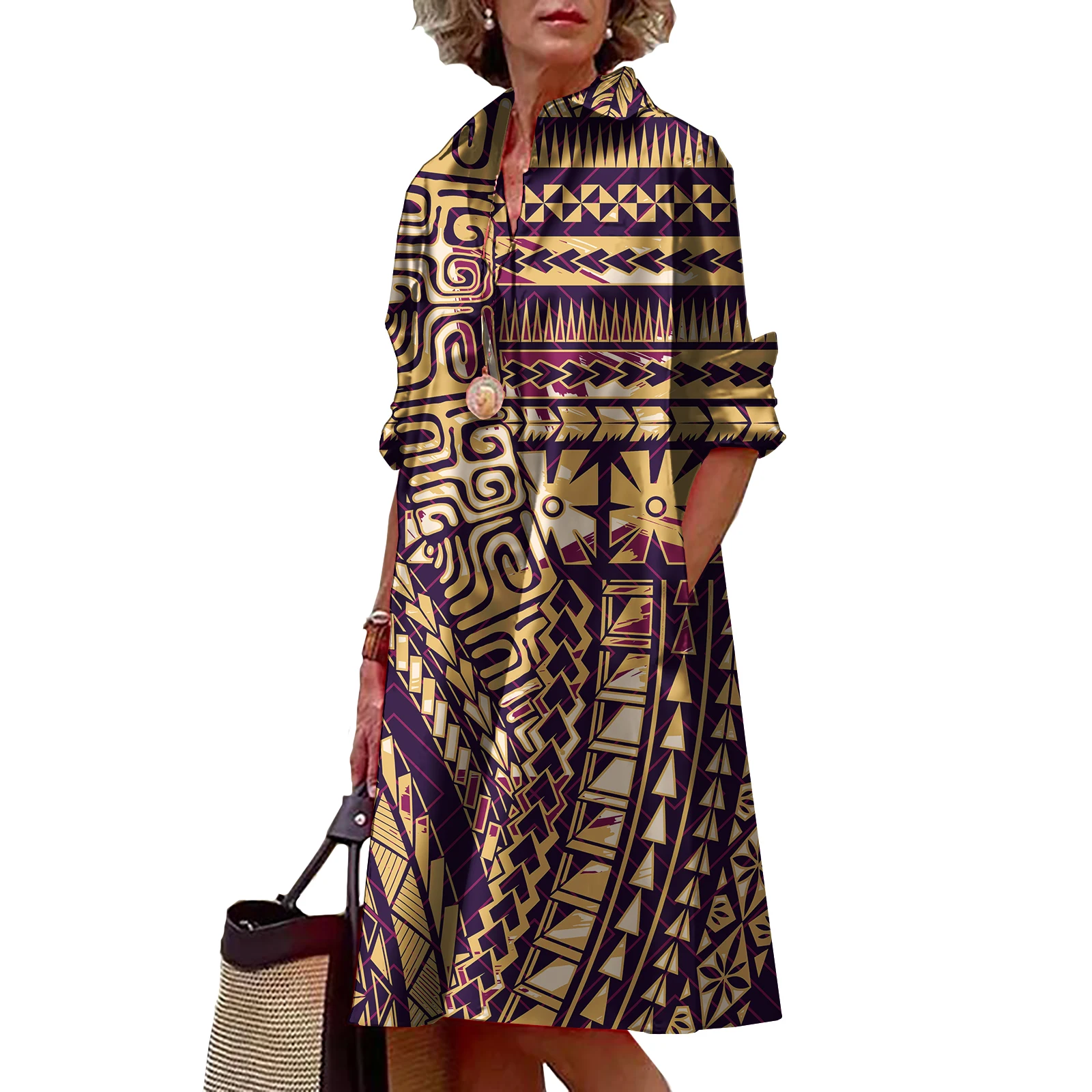 Wedding Dress Plus Size Polynesian Tribal Printed Maxi Dresses Women Casual  Samoan Shirt Dresses for Party| Alibaba.com