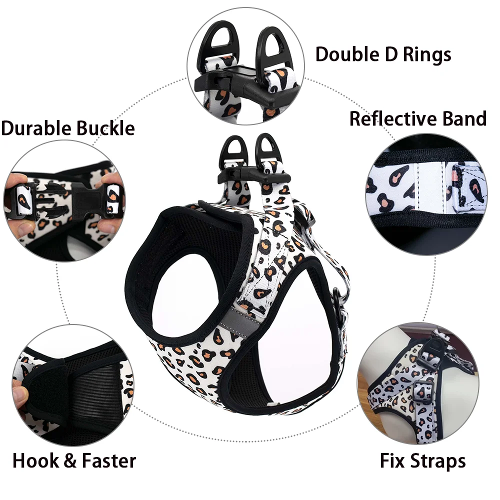 Coowone Custom Design Dog Vest Harness Soft Padded Dog Harness Set