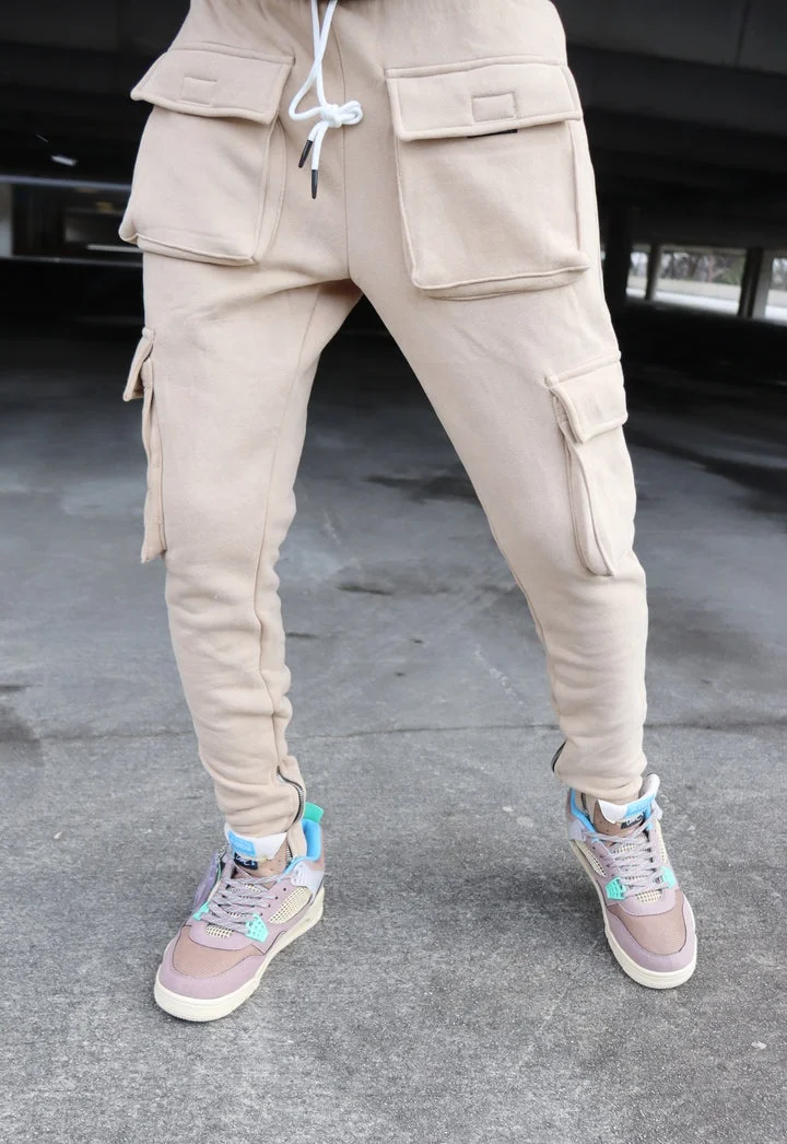 Cargo Sweatpants Plain Fashion High Quality Multiple Pockets Pants Jogger Track Custom Cargo Pants Men gallery 4
