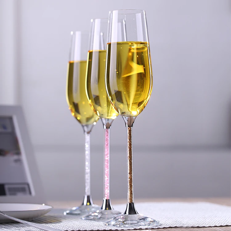 China Factory Custom High Borosilicate Glass Champagne Glasses & Flutes