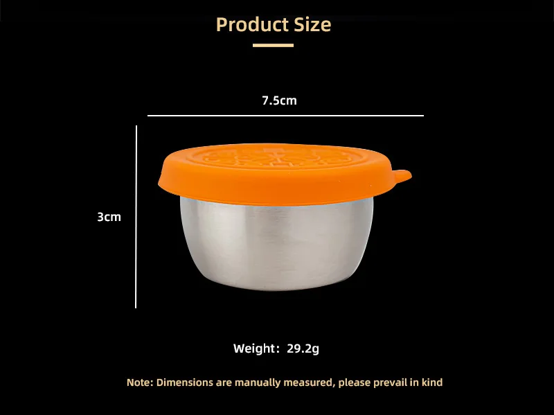 Leakproof Salad Dressing Container Small Condiment Container Stainless