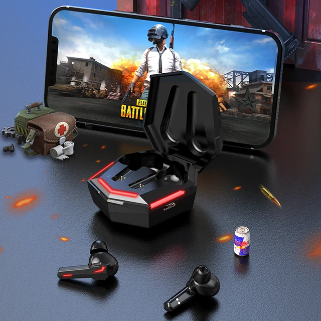 Дешевые оптом TWS Игровые наушники BT с низкой задержкой Bt микрофоном двойным режимом водонепроницаемые беспроводные