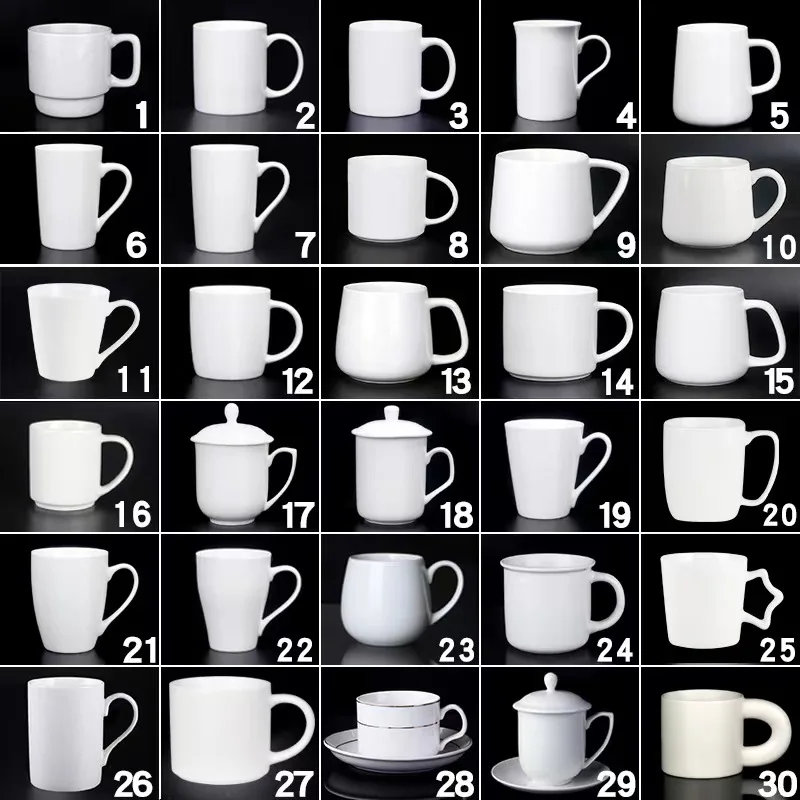 Simple Mug Advertisement Can Print logo Text, High-temperature Baked Flower Ceramic Cup, Water Cup Engraving