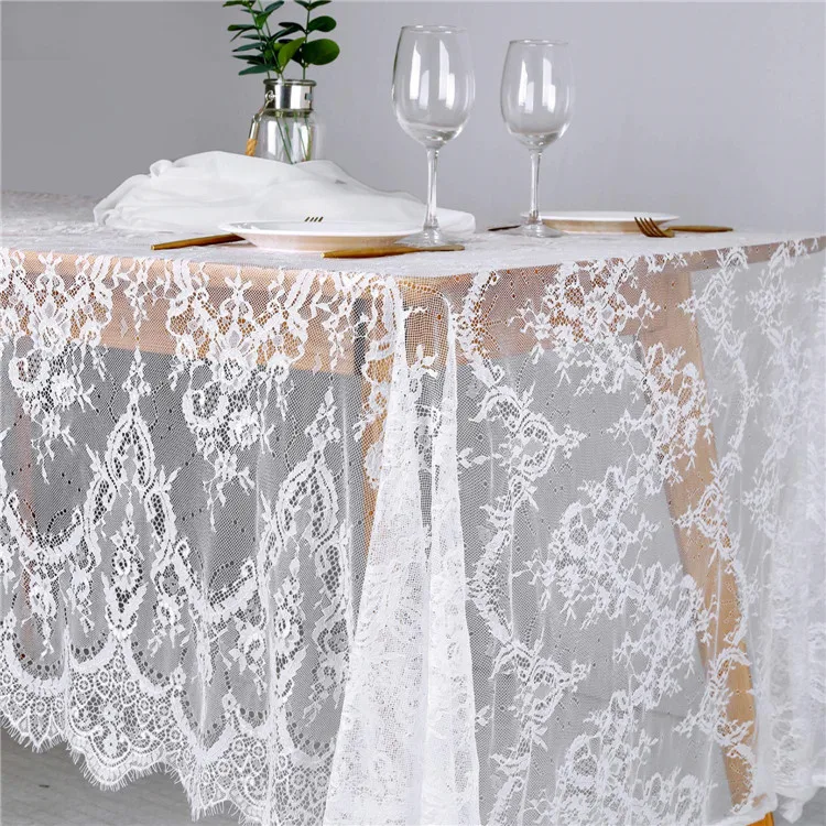 Vintage-Lace-Tablecloth Rustic Table Runner Shabby Chic Tablecloth Rectangular 60 X 120-Inch Black Lace Tablecloth Wedding Tablecloths