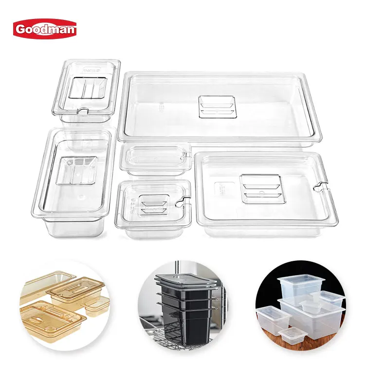 1/4 Size 6" Deep Plastic Food Pan with Lid, Polycarbonate, Clear