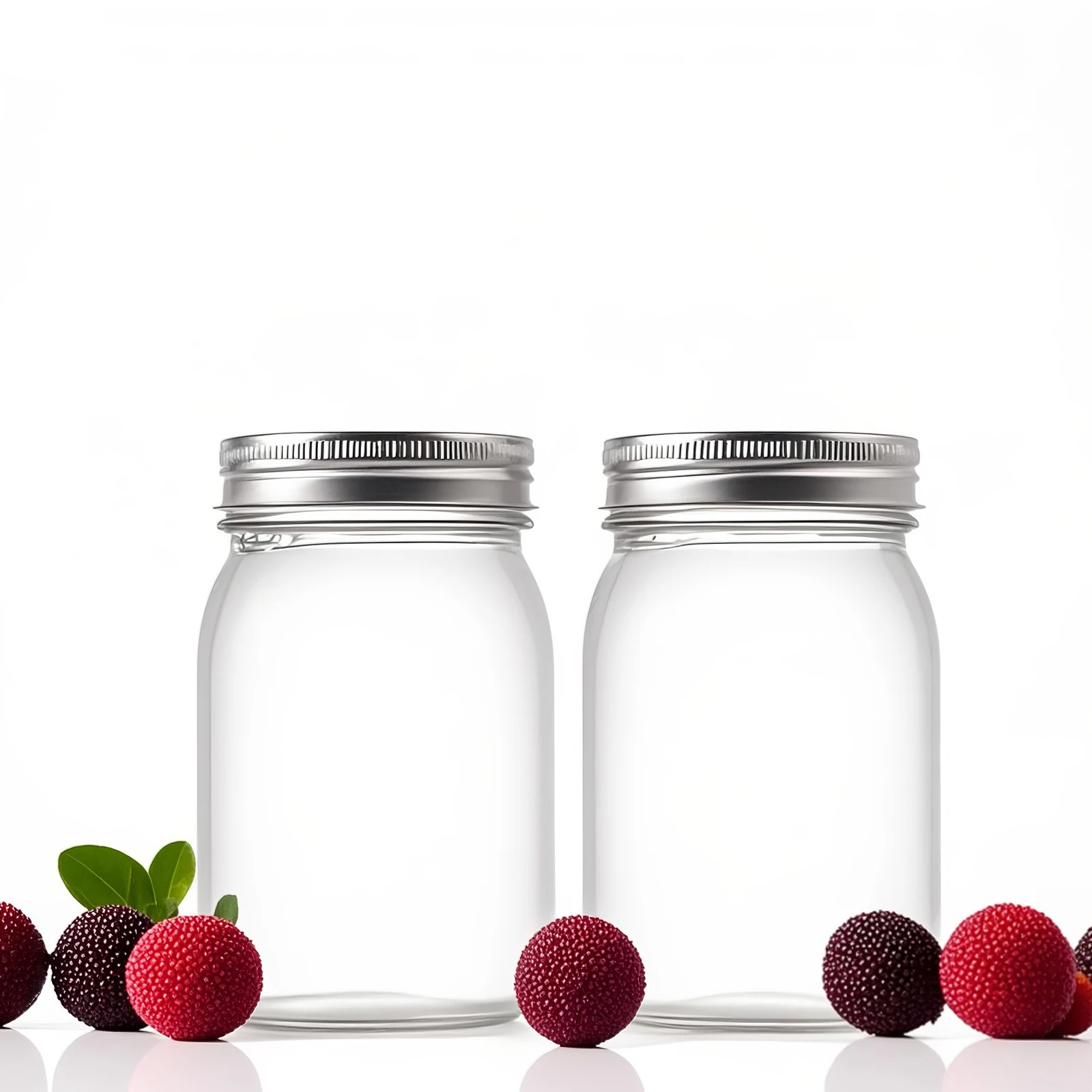Maßanfertigung OEM 500 ml Mason Jar Lebensmittelglasbehälter rund