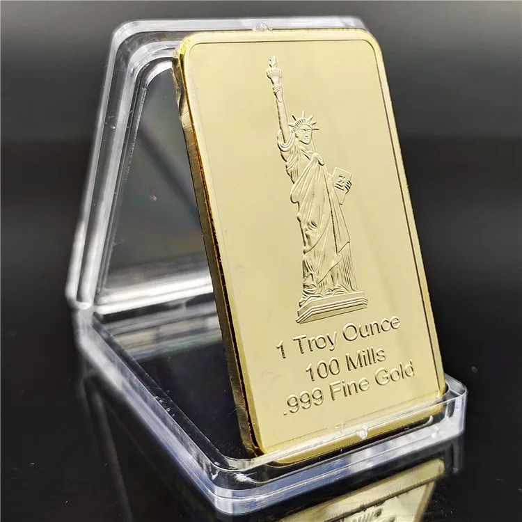 Wholesale 1 Troy Ounce 100 Mills .999 Fine Gold Plated American