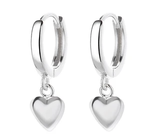 Customized 925 Sterling Silver Fashion Jewelry Heart Earrings Minimalist Jewelry 925 Silver Jewelry Small Hoop Earring Women