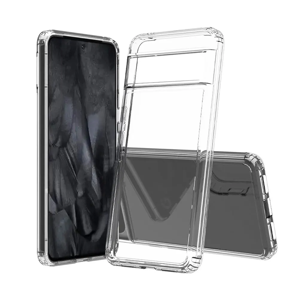 Étui de téléphone transparent clair pour Google Pixel 8 Pro 7A 7 6A 6 5A 5G 5 Trou de Précision Coques en Pc Dur Vente en Gros SJK129 Laudtec