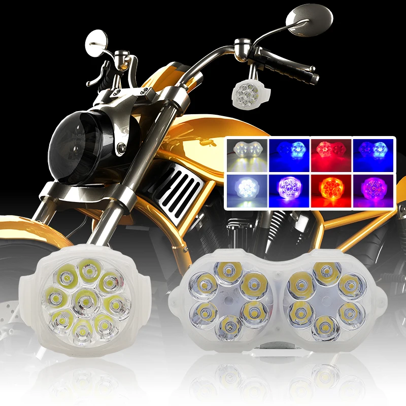 9 светодиодных ламп HearxinLED мотоциклетные Вспомогательные фары прожекторы противотуманные автомобильные вспомогательные яркие электрические