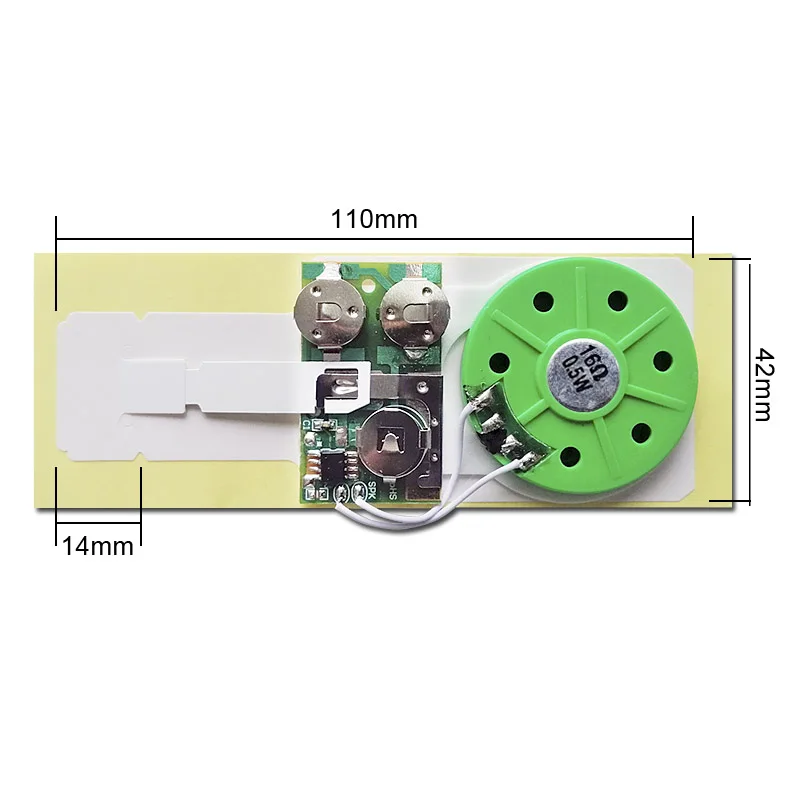 Customize Programmable Recordable Slide Tongue Music Chip Sound Module For Greeting Card
