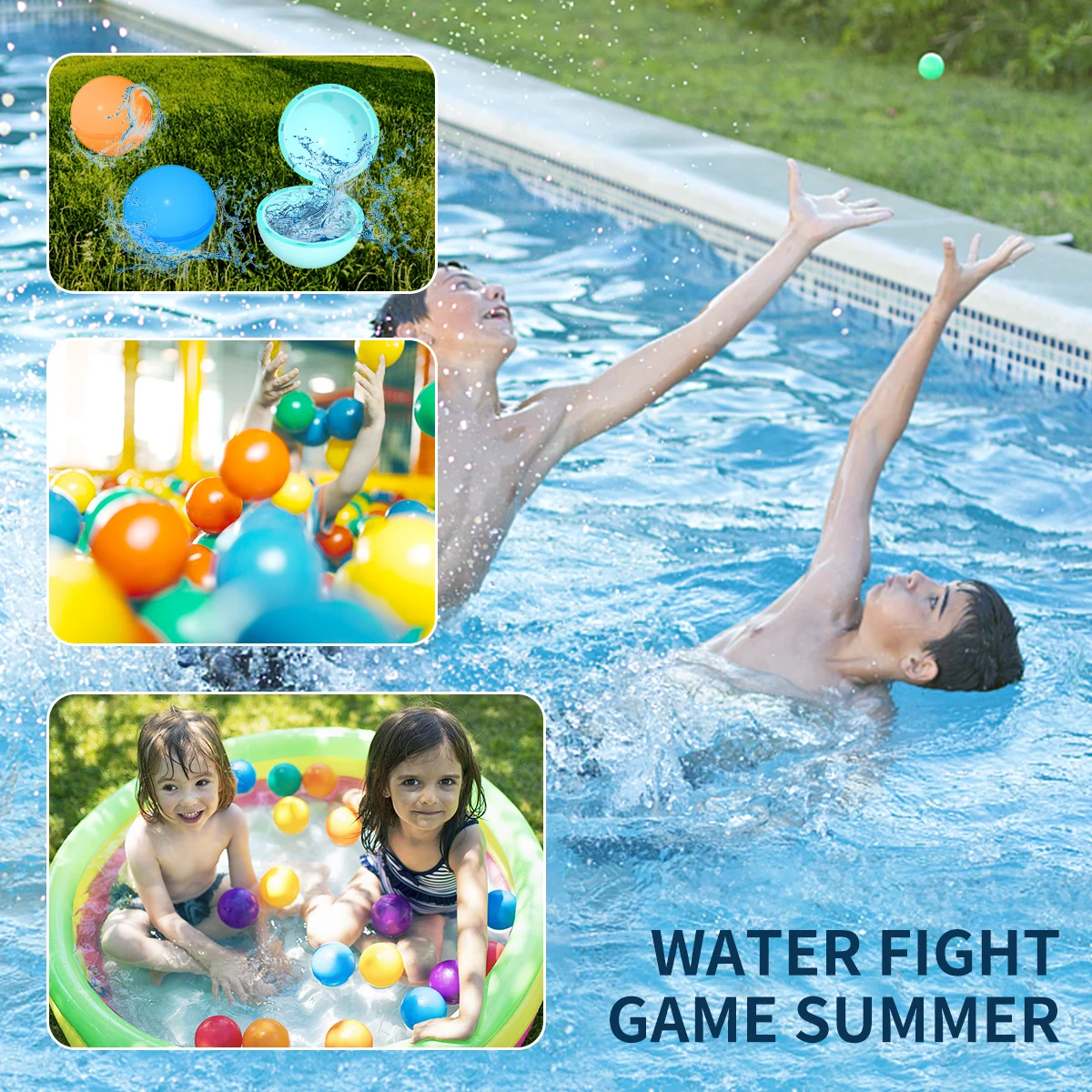 Huiye Magnetic Reusable Water Balloon Ballon Launcher Quick Fill ...