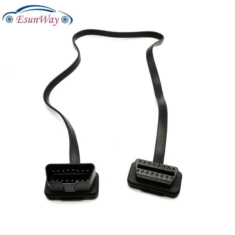OBDⅡ 16Pin Male to Female ELM327 OBD2 Extension Cable Diagnostic Adapter 