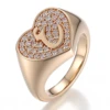 14K solid gold lab diamond ring
