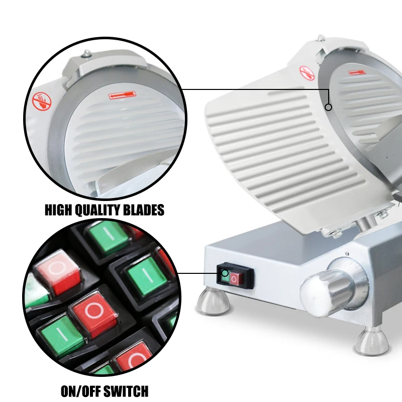 product 220v 240w commercial electric semi automatic meat slicer jk 220l can cut thickness 01 12mm blade diameter 220mm spot-11